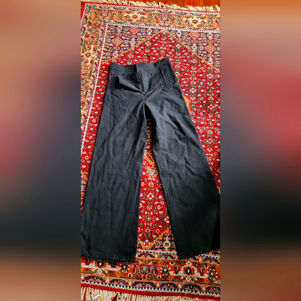 Wool navy sailor pants